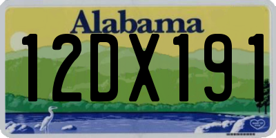 AL license plate 12DX191