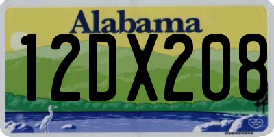 AL license plate 12DX208