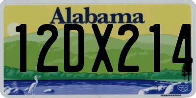 AL license plate 12DX214