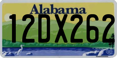 AL license plate 12DX262