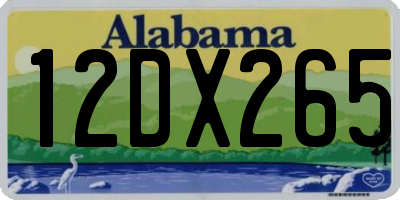 AL license plate 12DX265