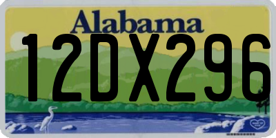 AL license plate 12DX296