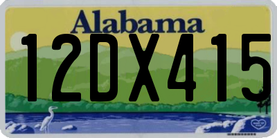 AL license plate 12DX415