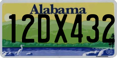 AL license plate 12DX432