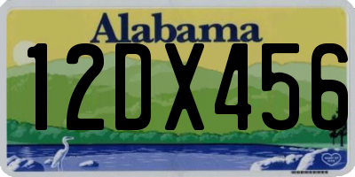 AL license plate 12DX456