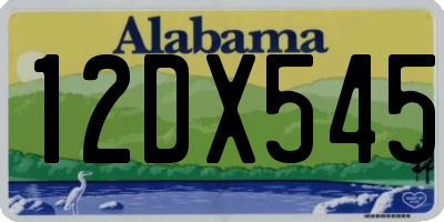AL license plate 12DX545