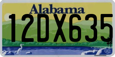 AL license plate 12DX635
