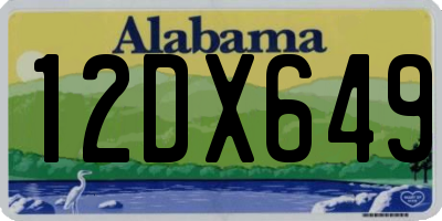 AL license plate 12DX649