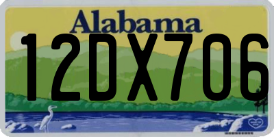 AL license plate 12DX706