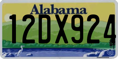AL license plate 12DX924
