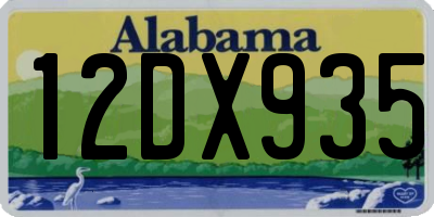 AL license plate 12DX935