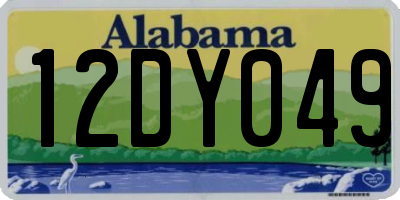 AL license plate 12DY049
