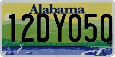 AL license plate 12DY050