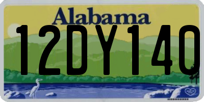 AL license plate 12DY140