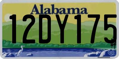AL license plate 12DY175