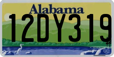 AL license plate 12DY319