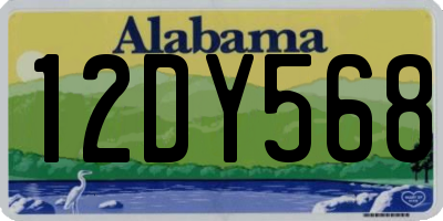 AL license plate 12DY568