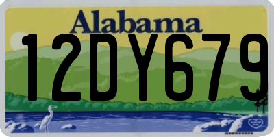 AL license plate 12DY679