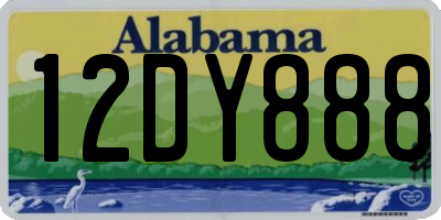 AL license plate 12DY888