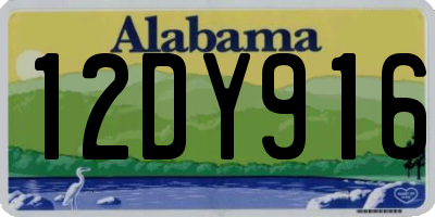 AL license plate 12DY916