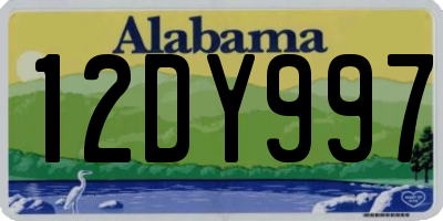 AL license plate 12DY997
