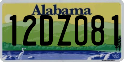 AL license plate 12DZ081