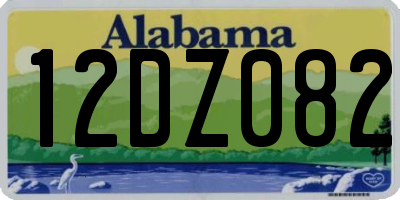 AL license plate 12DZ082