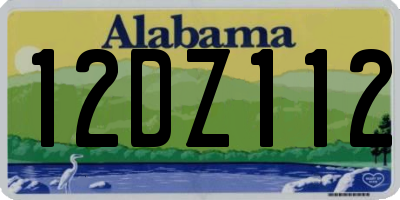 AL license plate 12DZ112