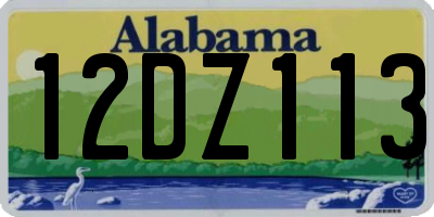 AL license plate 12DZ113