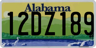AL license plate 12DZ189