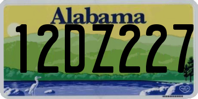 AL license plate 12DZ227