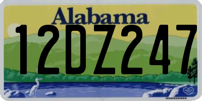 AL license plate 12DZ247