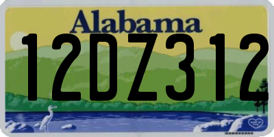 AL license plate 12DZ312