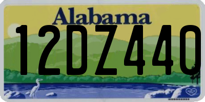 AL license plate 12DZ440