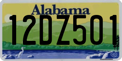 AL license plate 12DZ501