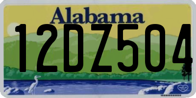 AL license plate 12DZ504