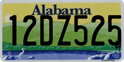 AL license plate 12DZ525