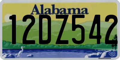 AL license plate 12DZ542