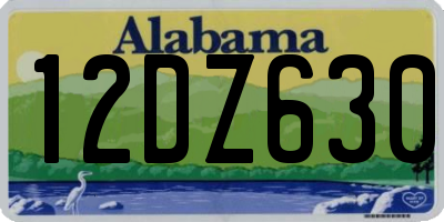 AL license plate 12DZ630