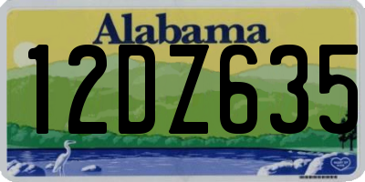 AL license plate 12DZ635