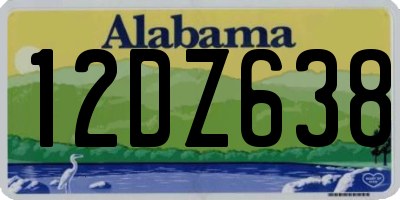AL license plate 12DZ638