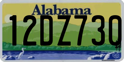 AL license plate 12DZ730