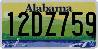 AL license plate 12DZ759