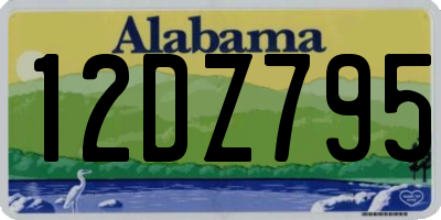 AL license plate 12DZ795