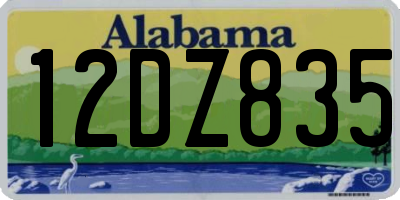AL license plate 12DZ835