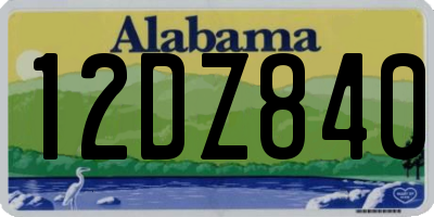 AL license plate 12DZ840