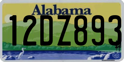 AL license plate 12DZ893