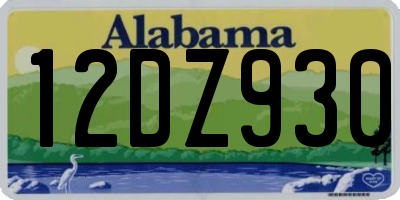 AL license plate 12DZ930