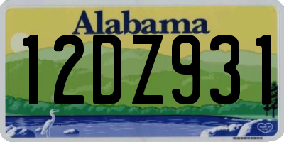 AL license plate 12DZ931