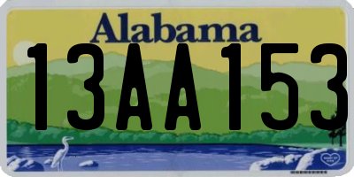 AL license plate 13AA153